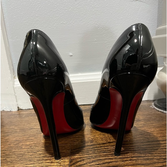 Christian Louboutin Black Patent Leather Piagalle 38 - Picture 8 of 8